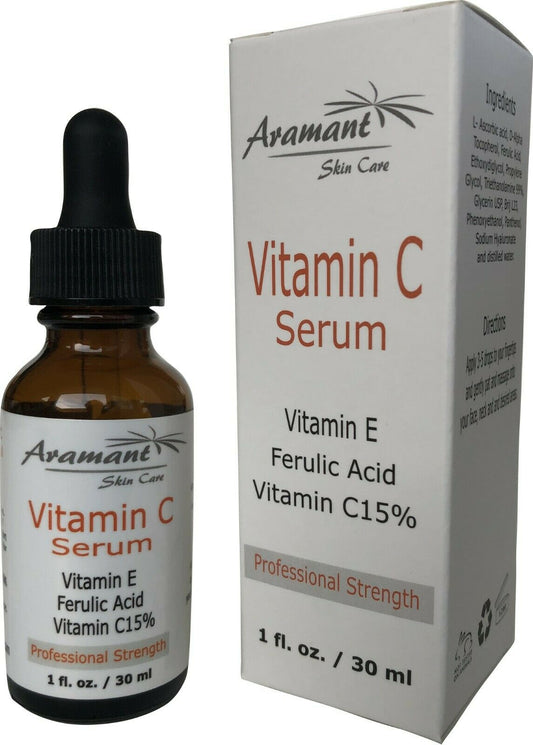 Vitamin C Facial Serum, Ferulic Acid & Vitamin E for Radiant and Healthy Skin